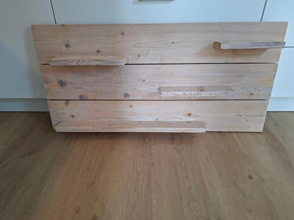 Steigerhouten wandbord, Huis en Inrichting, Woonaccessoires | Kisten, Ophalen, Gebruikt, 50 tot 75 cm, 100 tot 125 cm