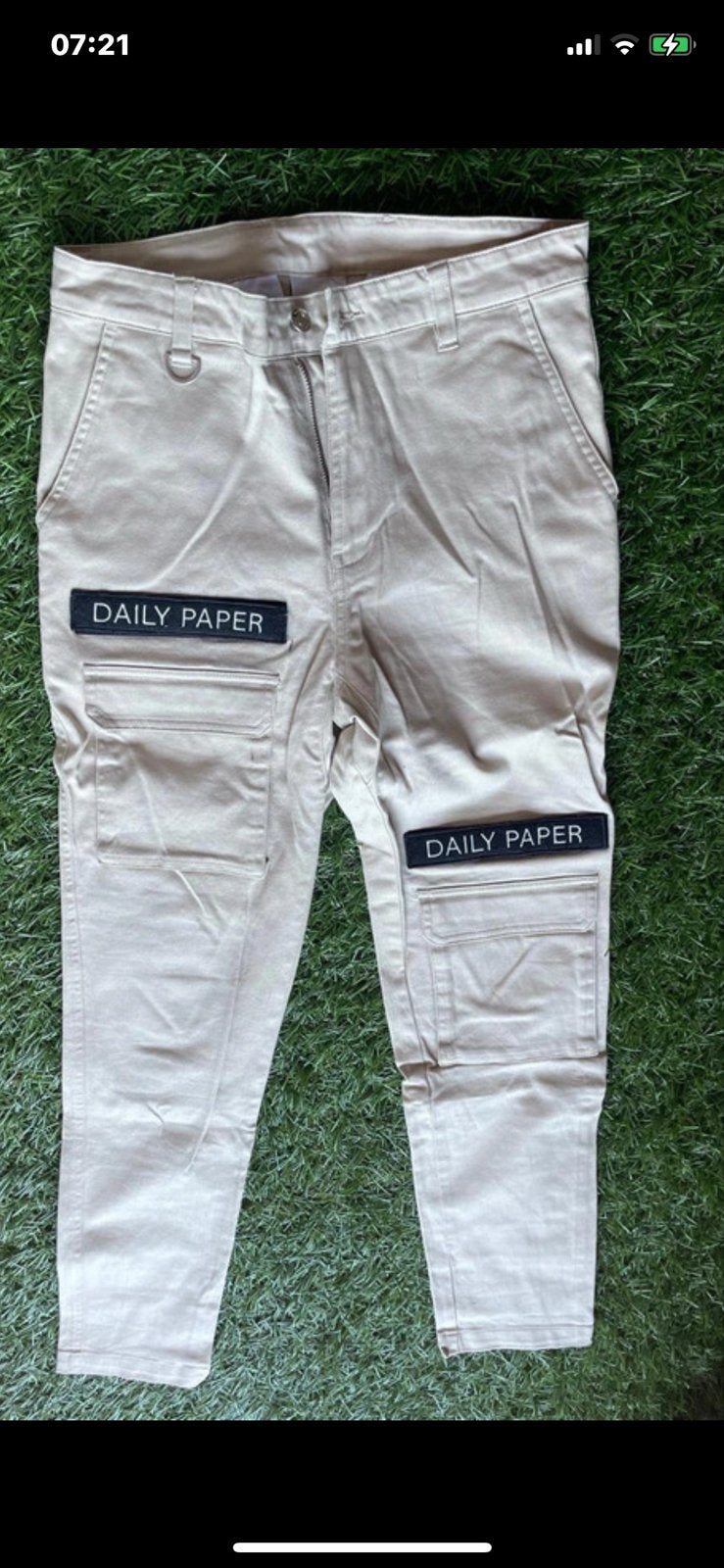 Daily Paper Herenbroek - Beige met logo, Ophalen of Verzenden, Zo goed als nieuw, Overige maten, Beige