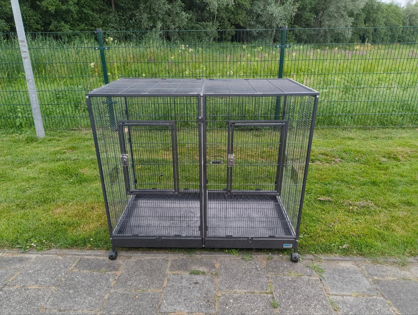 vogelkooi.  ( lezen ), Dieren en Toebehoren, Vogels | Hokken en Kooien, Ophalen, Gebruikt, Metaal, Vogelkooi
