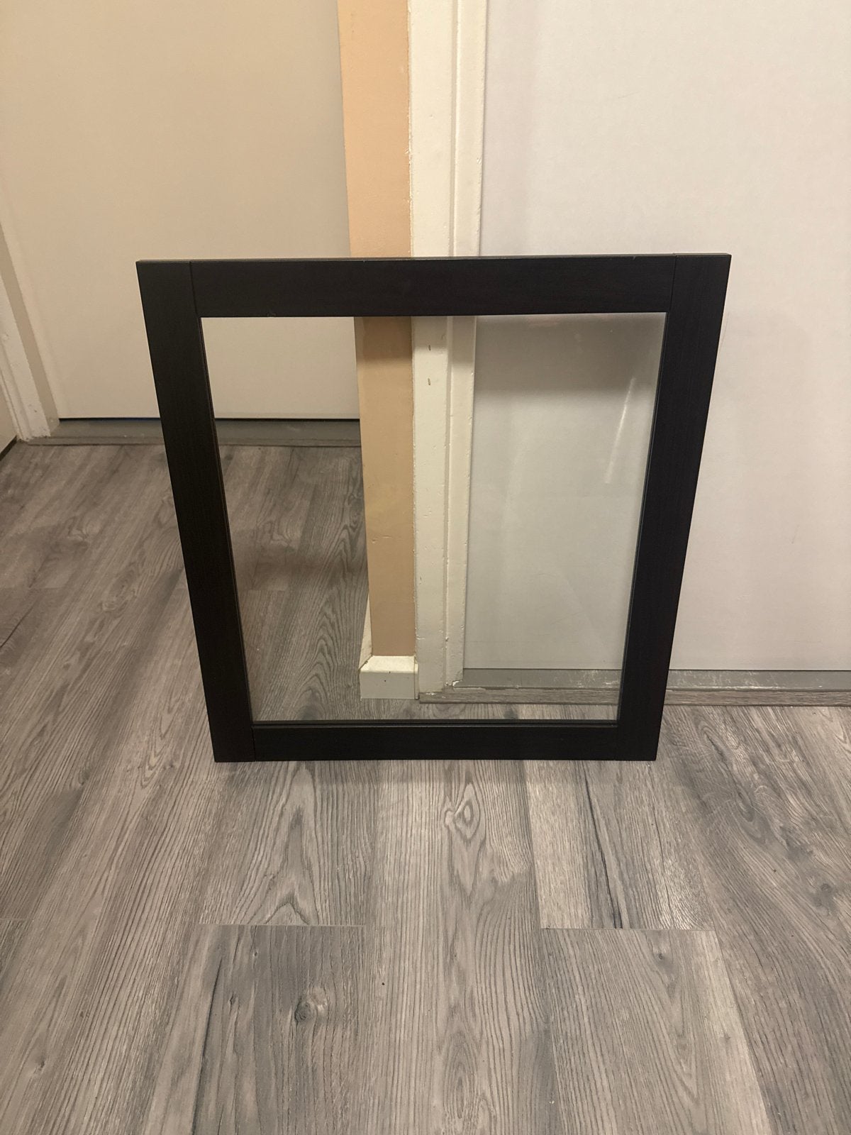 IKEA SINDVIK vitrinedeur, zwartbruin/helder glas, 60x64 cm, Ophalen of Verzenden, Zo goed als nieuw