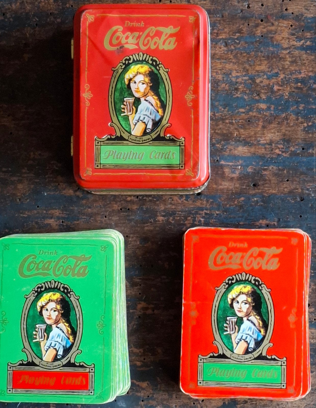 Coca-Cola blik met speelkaarten.  Ca '50/'70., Ophalen, Zo goed als nieuw, Overige typen