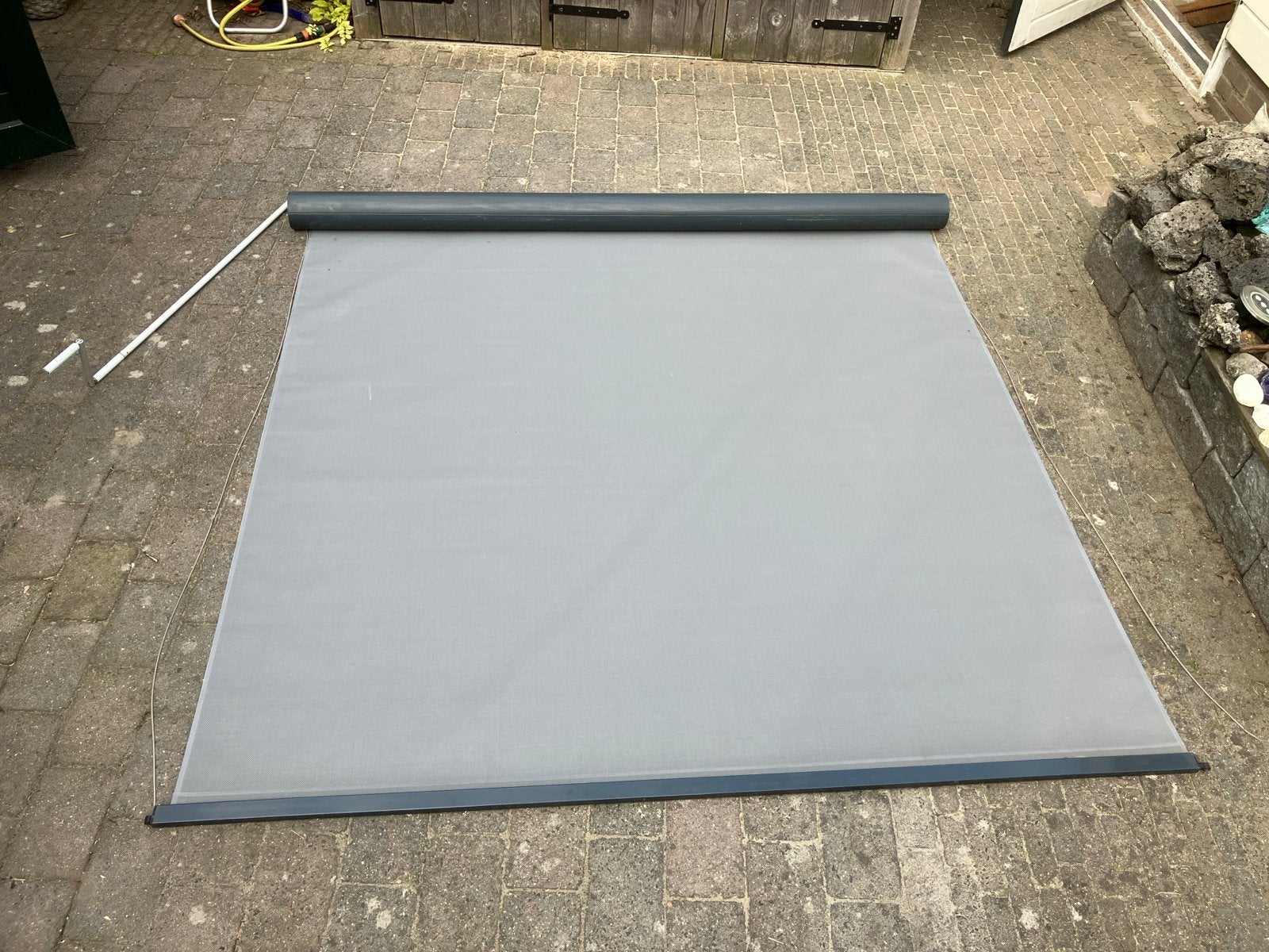 2 screens voor zonwering windbescherming veranda overkapping, Ophalen, Gebruikt, Minder dan 250 cm, 150 tot 300 cm