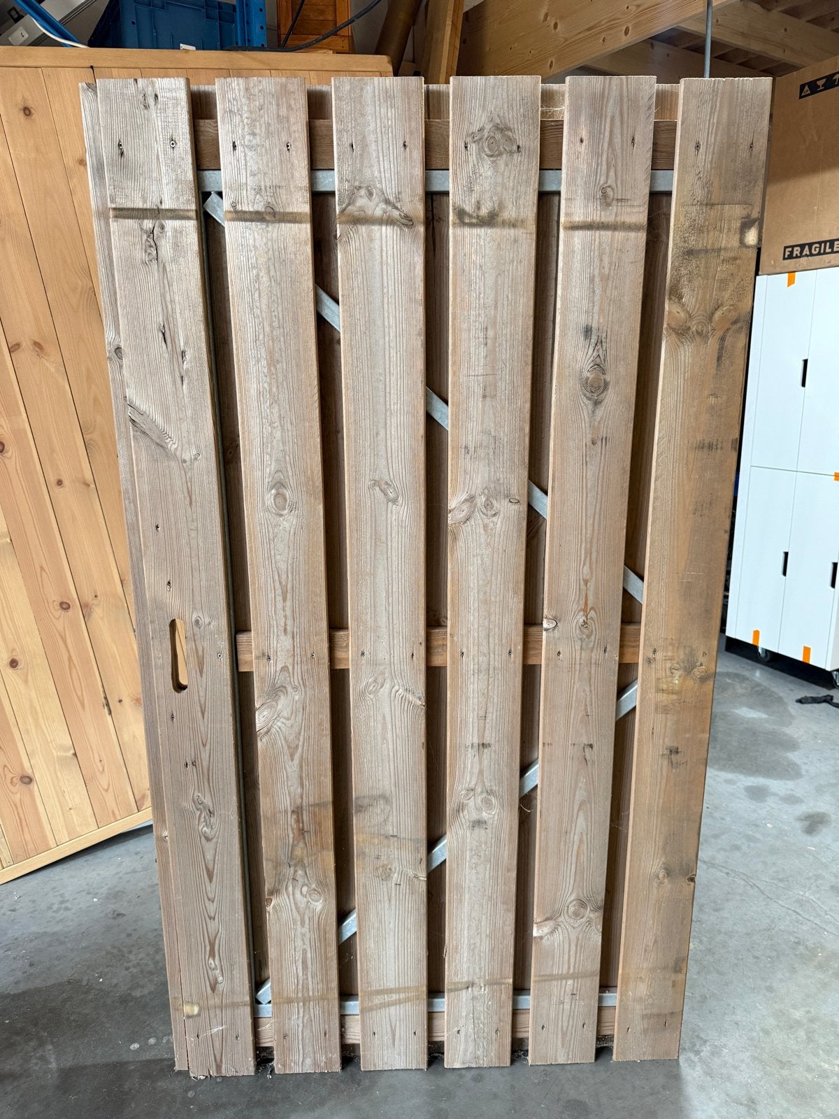 Nieuw houten tuinpoort met scharnieren en beslag, Met poort, Nieuw, Ophalen of Verzenden, Tuinhek