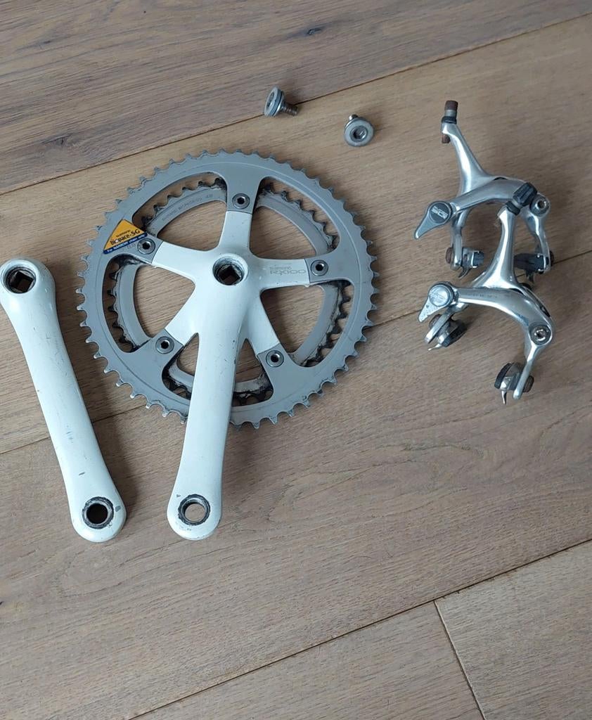 Shimano RX100 crankstel + remmen, Ophalen of Verzenden, Gebruikt, Crankstel of Pedalen, Shimano