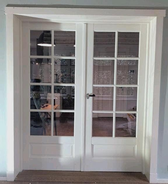 Set van 2 binnendeuren met glaspanelen, Ophalen, Binnendeur, 200 tot 215 cm