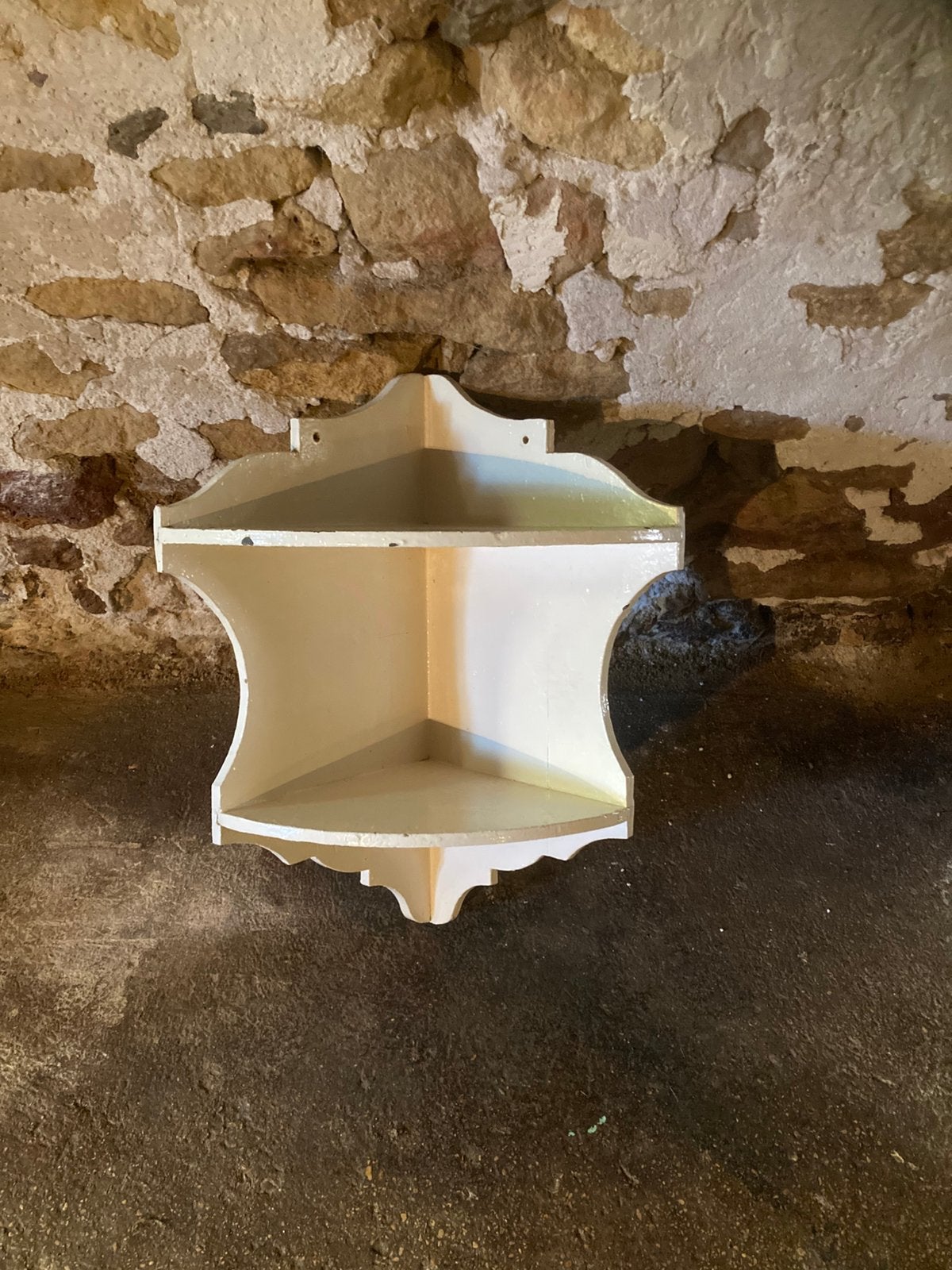 Brocante hang hoek regaal kastje keukenrek plank Frans, Ophalen of Verzenden