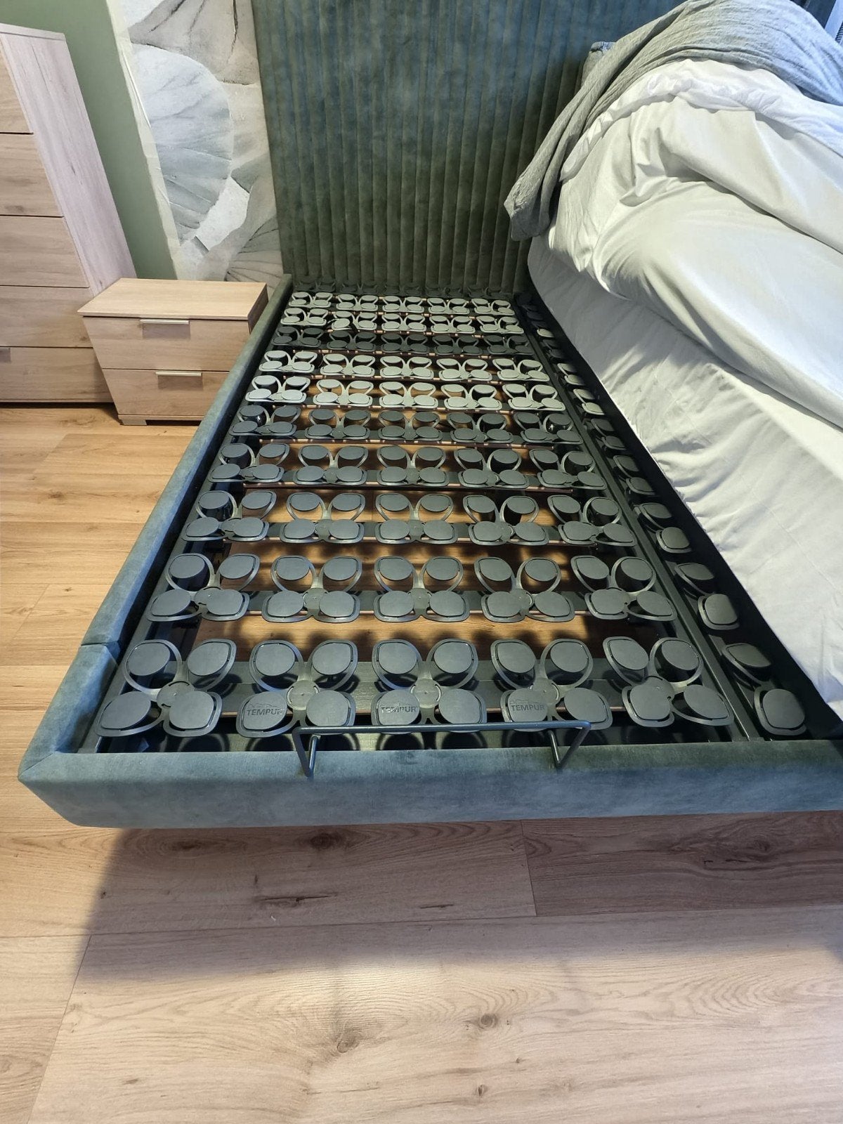 Tempur Arc Bed 180200 met elektrische schotelbodems, Ophalen, Tweepersoons, Zo goed als nieuw, 180 cm