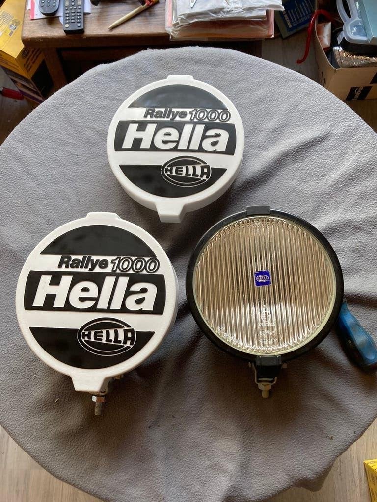 Oldtimer 2 Hella witte mistlampen type Rallye 1000, Ophalen of Verzenden, Gebruikt
