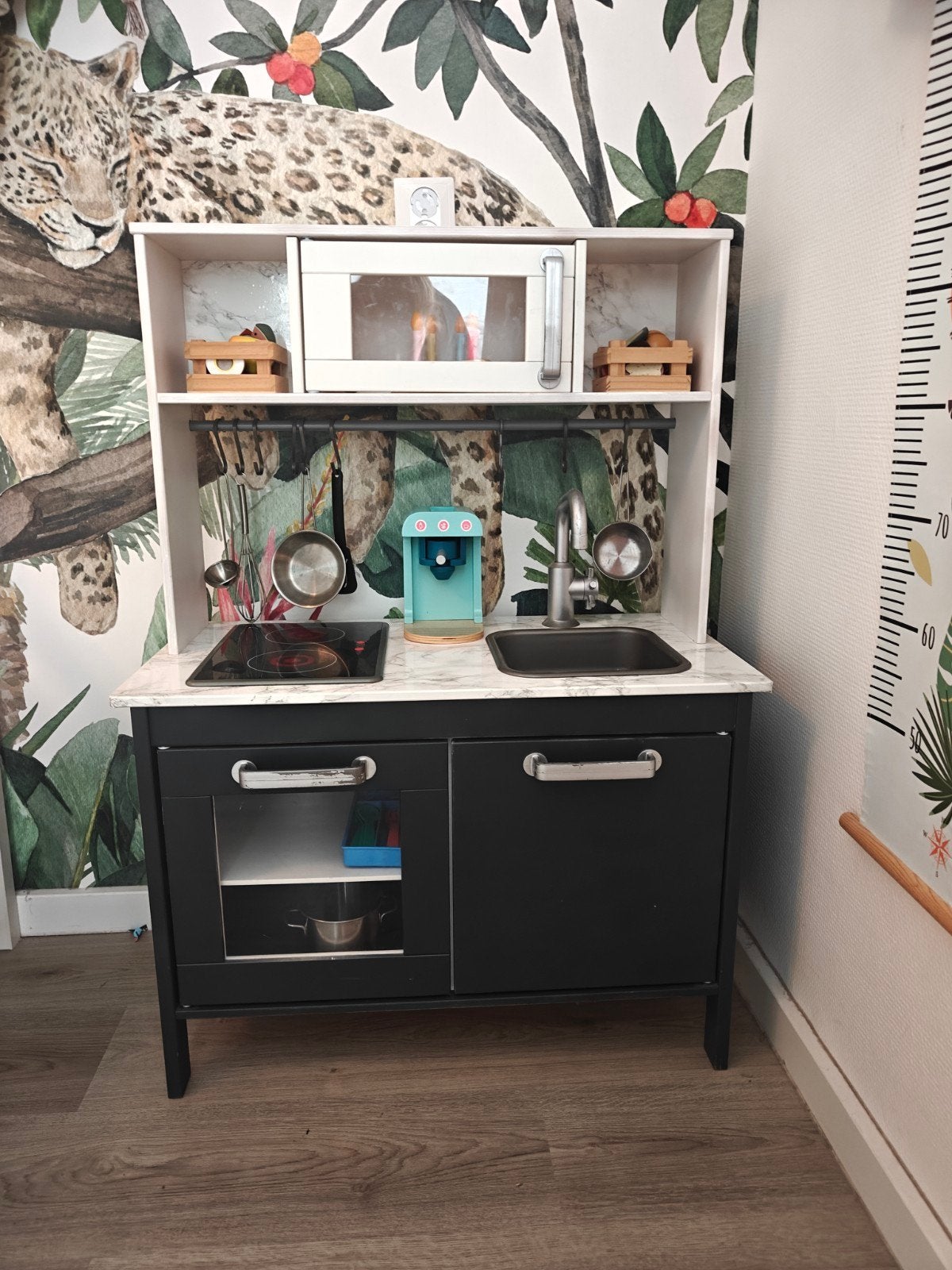 Opgepimpte Ikea speelkeuken met accessoires, Ophalen, Gebruikt, Hout, Speelkeuken