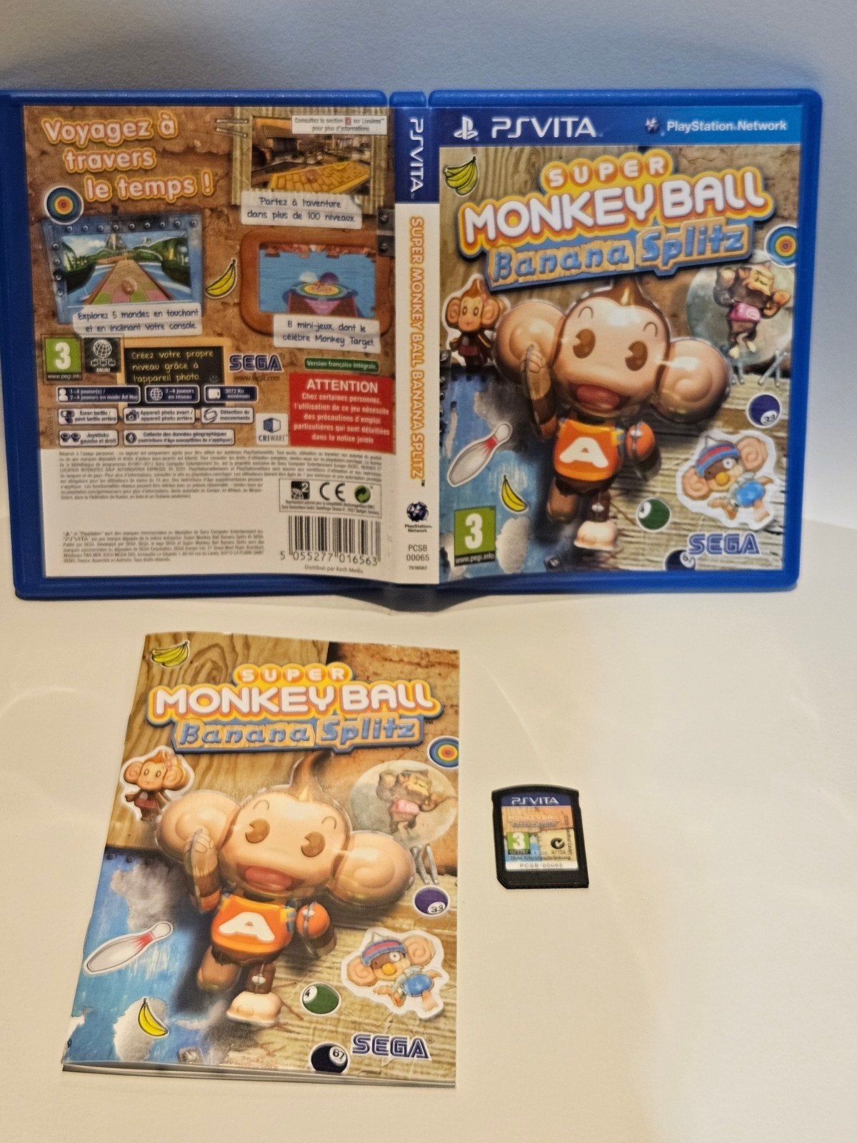 Super Monkey Ball  Banana Splitz PS Vita, 1 speler, Ophalen of Verzenden, Zo goed als nieuw, Vanaf 3 jaar