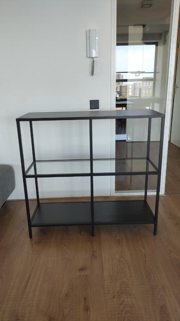 IKEA VITTSJÖ kast zwartbruin 100x93 cm, Ophalen, Zo goed als nieuw