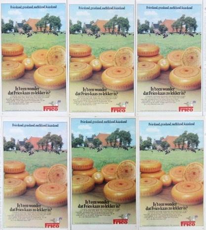 50+ vintage advertenties reclames kaas 69-80 kaastosti Frico, Ophalen of Verzenden, Huis en Inrichting