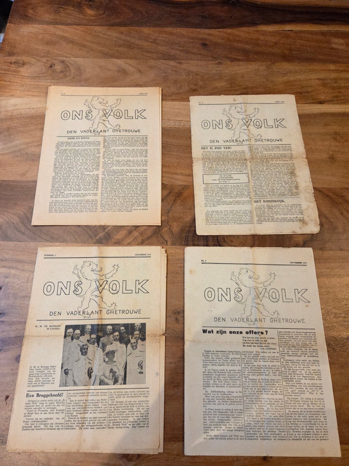 wo2 verzetskrant ons volk.  4x, Verzamelen, Ophalen of Verzenden, Landmacht, Nederland, Boek of Tijdschrift
