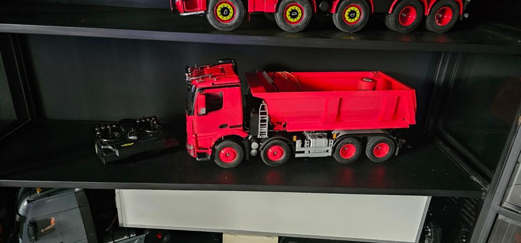 Tamiya Mercedes Benz Arocs 4151 8x4 Kipper..., Schaal 1:14, Zo goed als nieuw, Auto onroad, Ophalen