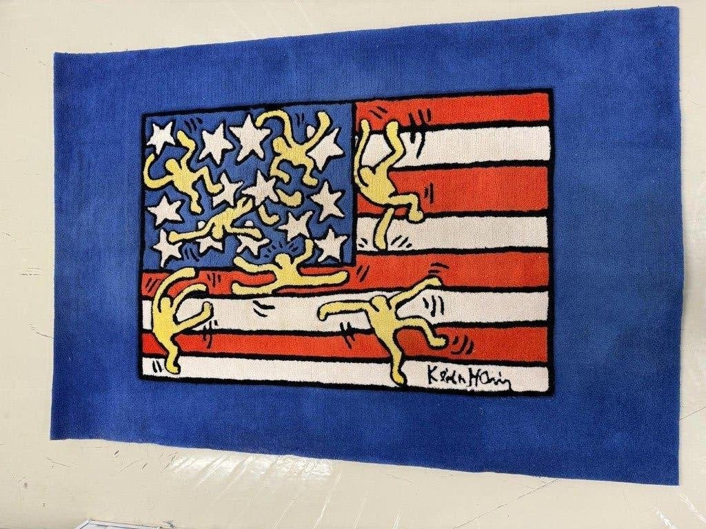 Vloerkleed Keith Haring, Antiek en Kunst, Kunst | Litho's en Zeefdrukken, Gesigneerd, Ophalen, Overige onderwerpen