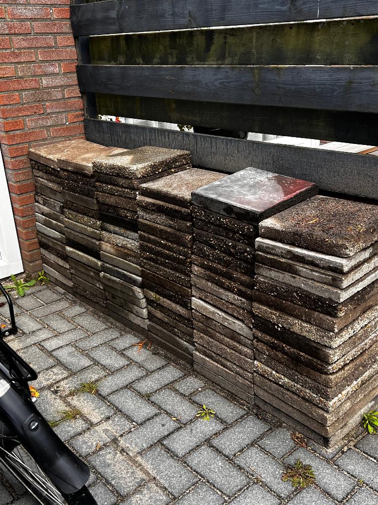 Stoeptegels gratis, Tuin en Terras, Tegels en Klinkers, Ophalen, Gebruikt, Beton, Overige typen