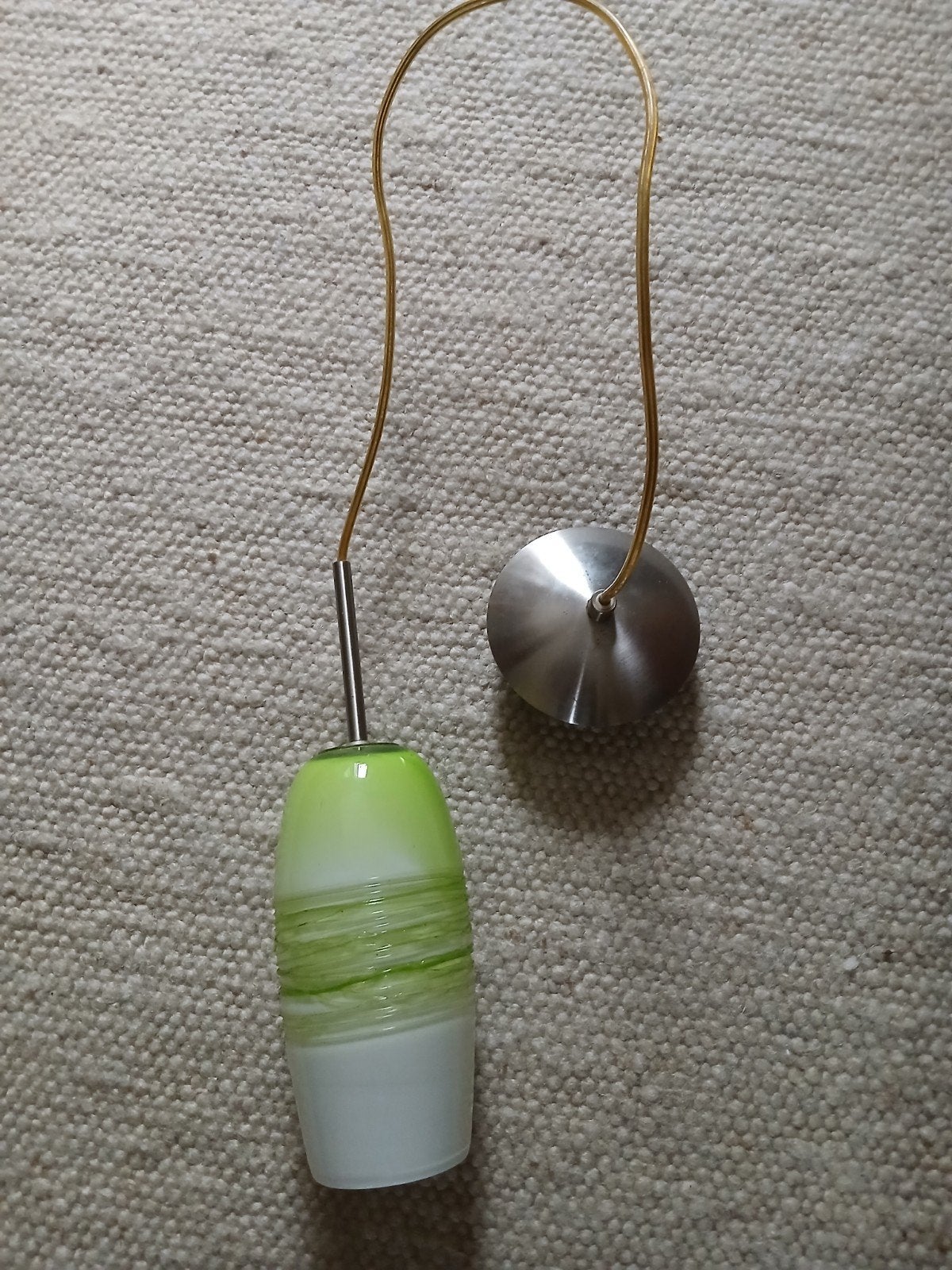 Groen glazen hanglampje, Huis en Inrichting, Ophalen of Verzenden, Minder dan 50 cm