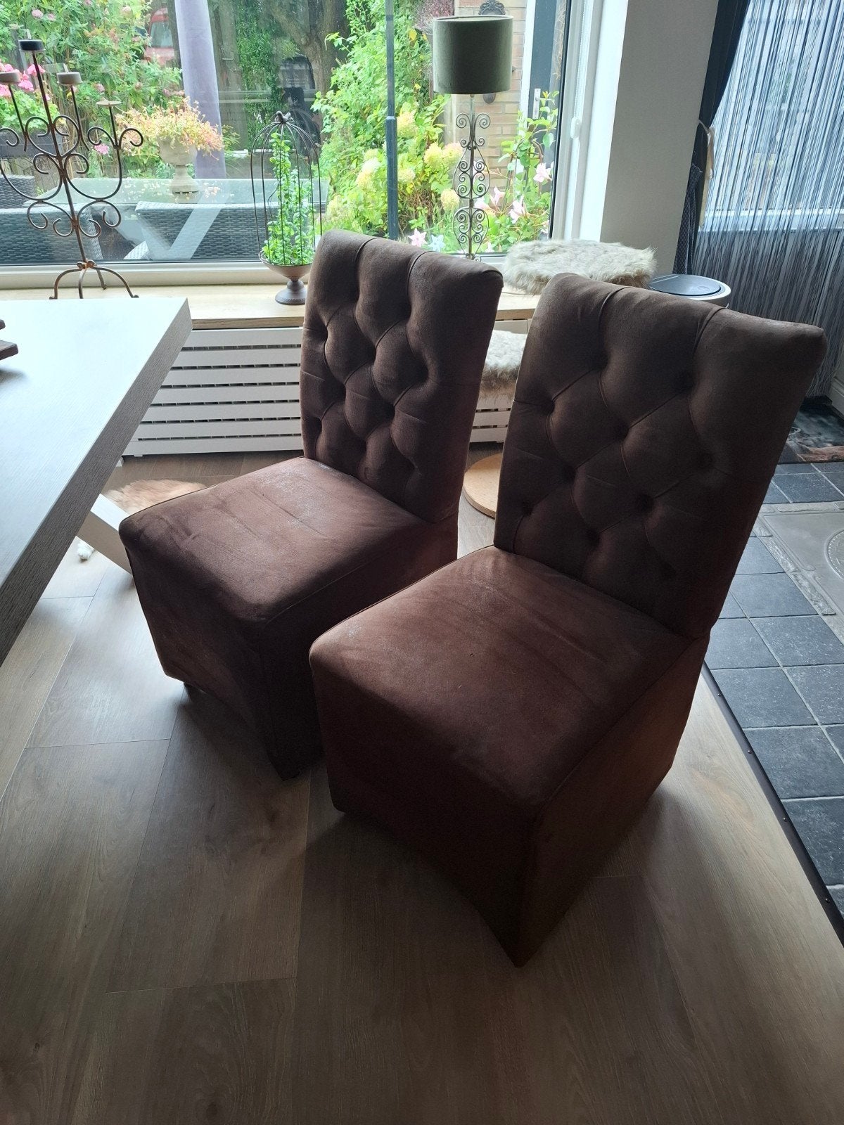 landelijke eetkamer bank met stoelen, Huis en Inrichting, Ophalen, Gebruikt, Minder dan 75 cm