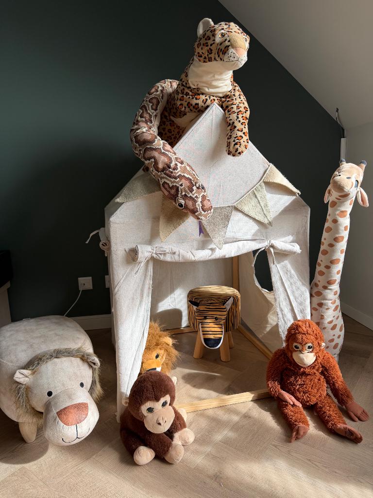Safari tent met safari dieren, Kinderen en Baby's, Kinderkamer | Inrichting en Decoratie, Ophalen, Zo goed als nieuw, Overige typen