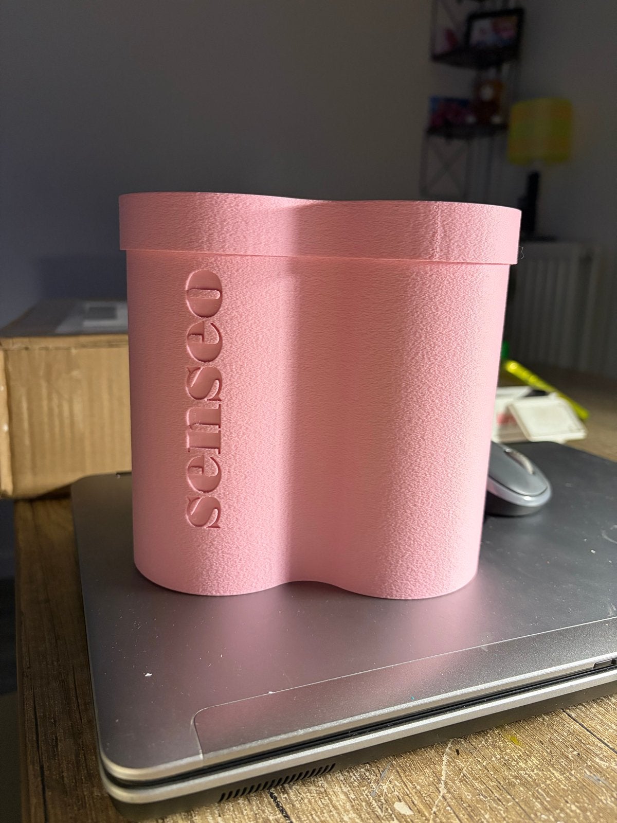 Leuk 3D geprint koffiepad bewaarbakje met print in deksel, Verzenden, Kunststof, Nieuw, Voorraadpot