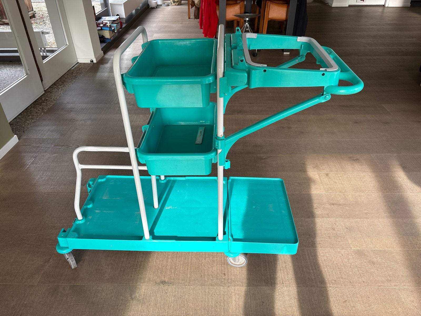 Professionele Schoonmaakwagen - Turquoise, Ophalen