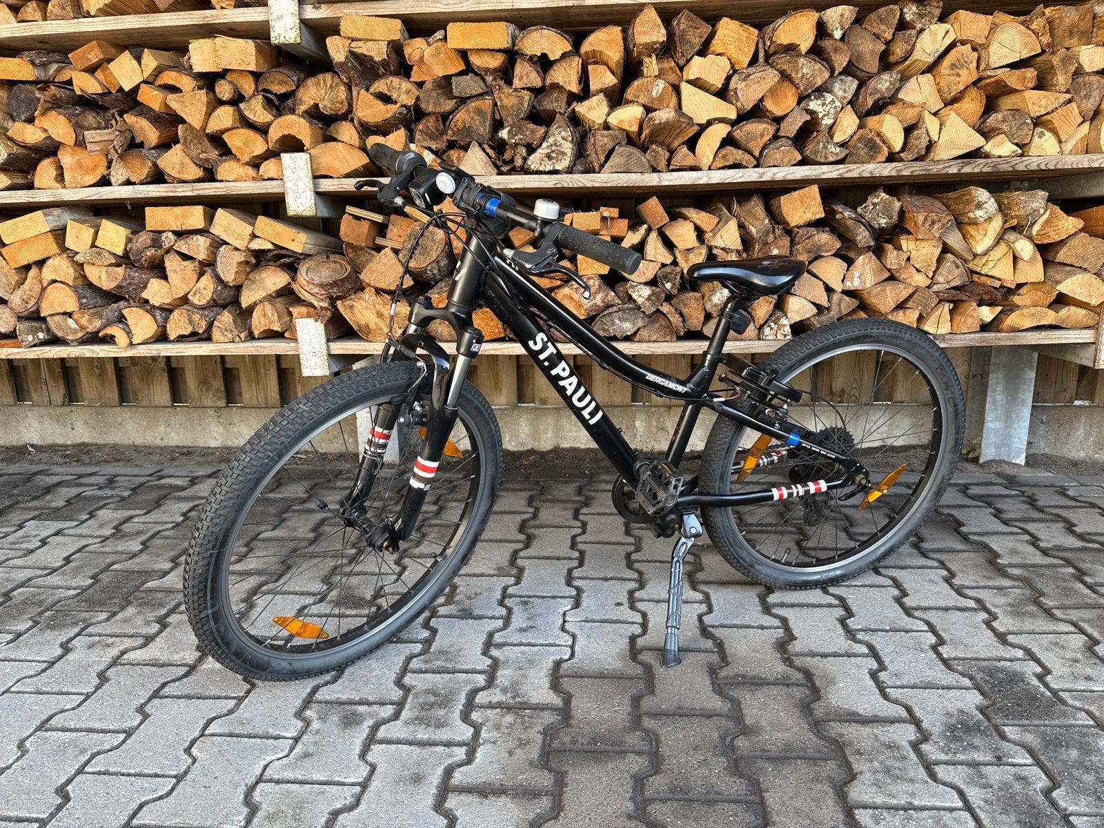St. Pauli BERGAMONT kinderfiets 24 inch, Ophalen, 24 inch of meer, Gebruikt, Velgrem