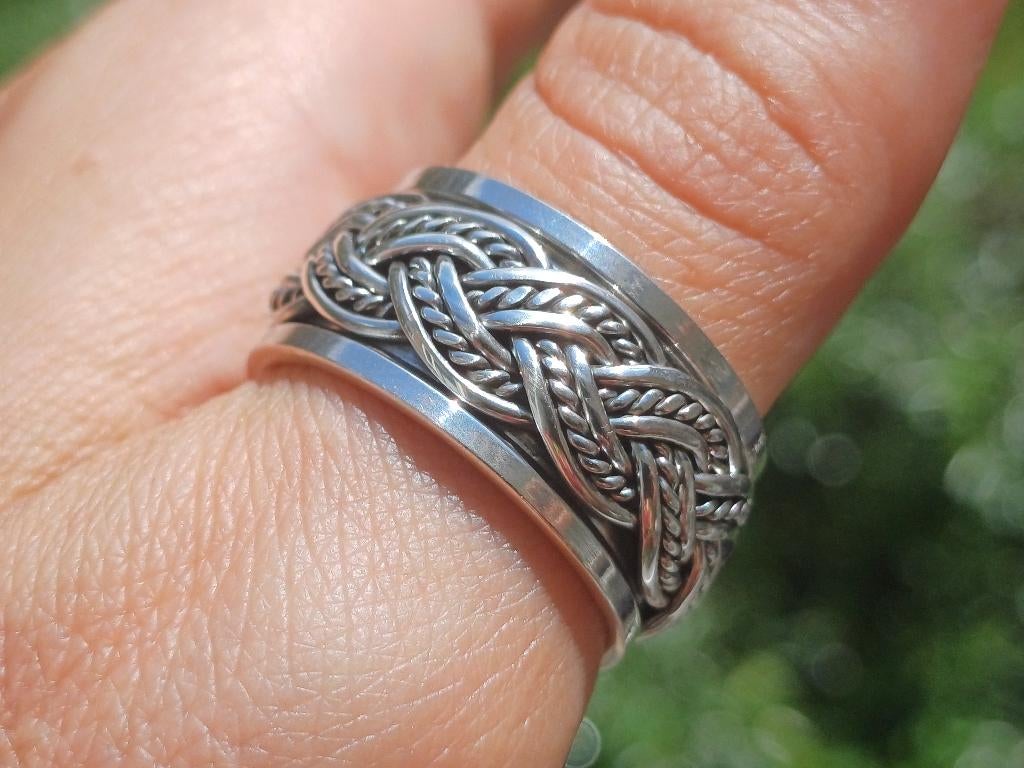Vanoli 925 zilveren duim draairing spinner maat 20, Sieraden, Tassen en Uiterlijk, Ringen, Vanoli, 20 of groter, Amsterdam, Nieuw