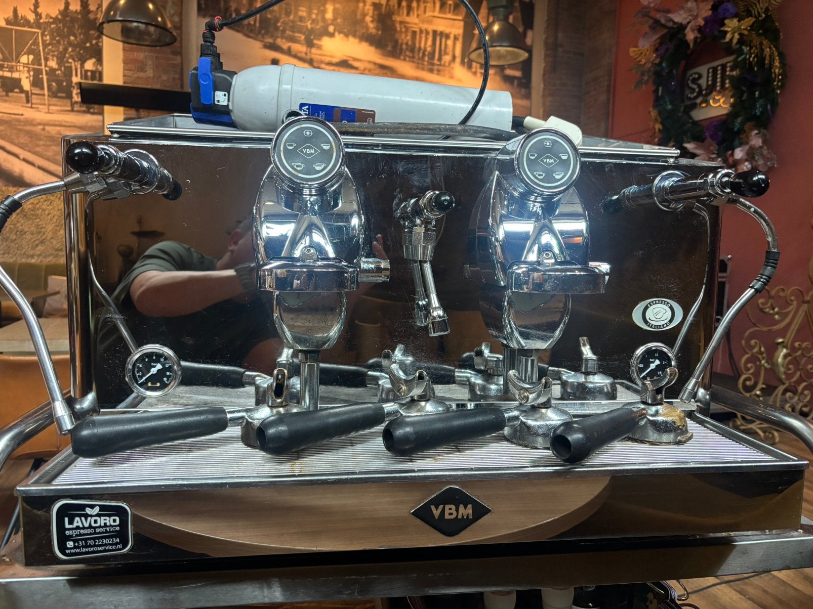 VBM Vibiemme Lollo 2-groeps espresso/koffiemachine, Witgoed en Apparatuur, Koffiezetapparaten, Gebruikt, Espresso apparaat, 10 kopjes of meer