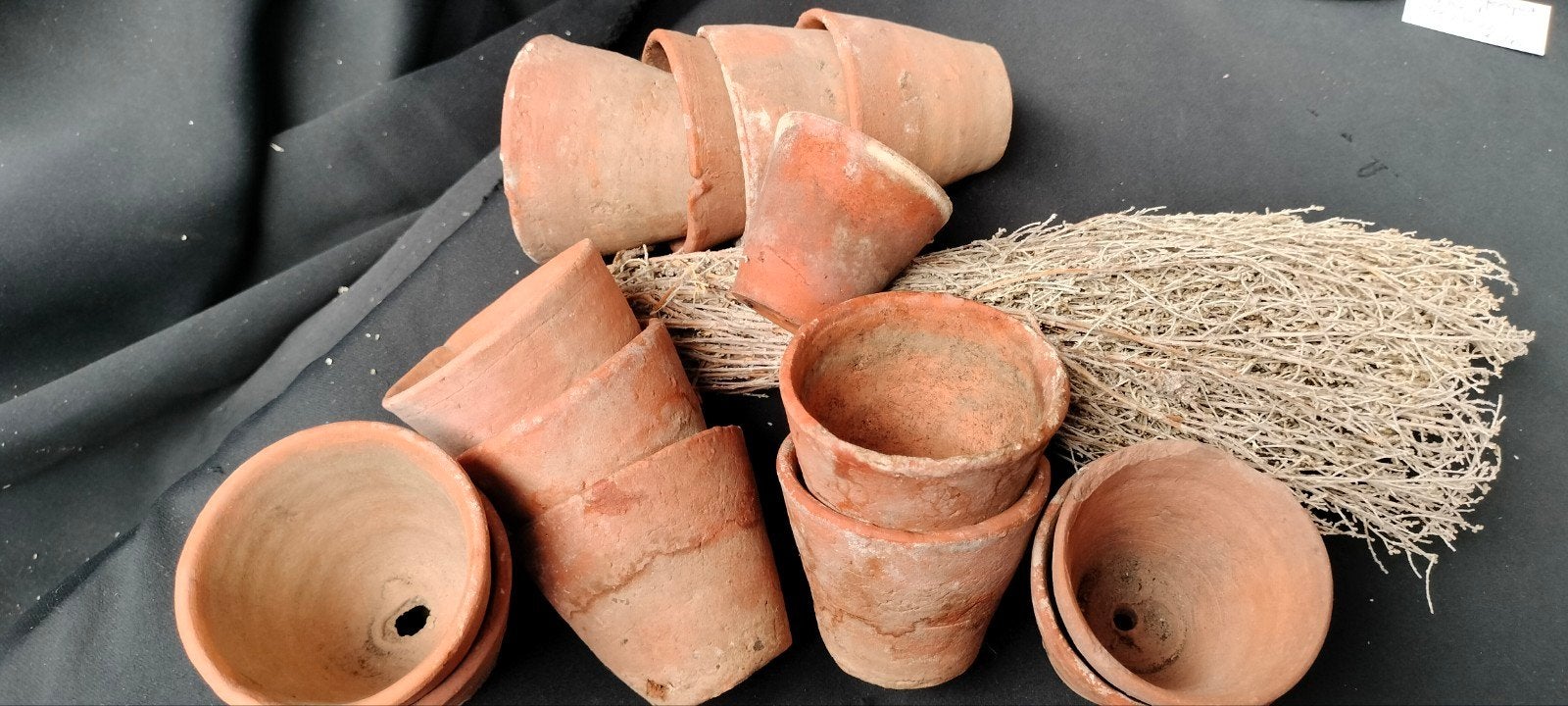 Terracotta stekpotjes vintage, Ophalen, Gebruikt