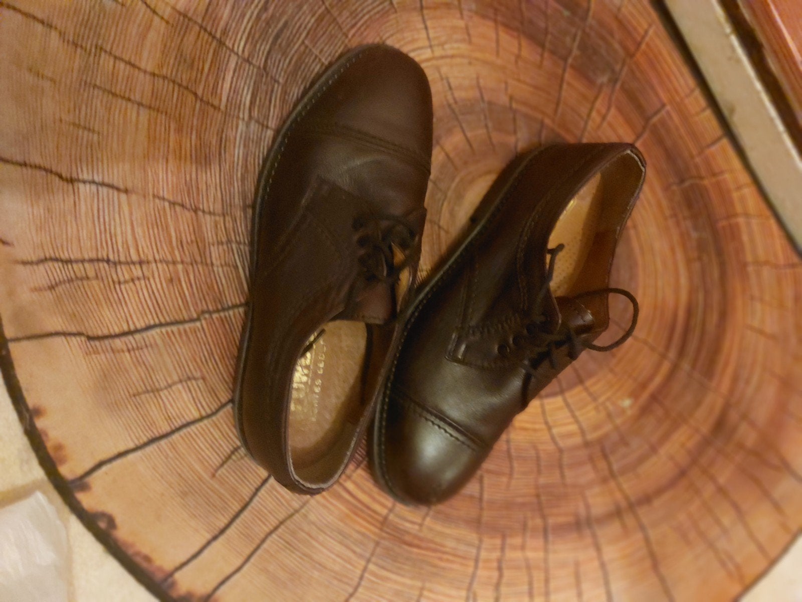 Lederen heren veter schoenen, Ophalen of Verzenden, Zo goed als nieuw, Bruin
