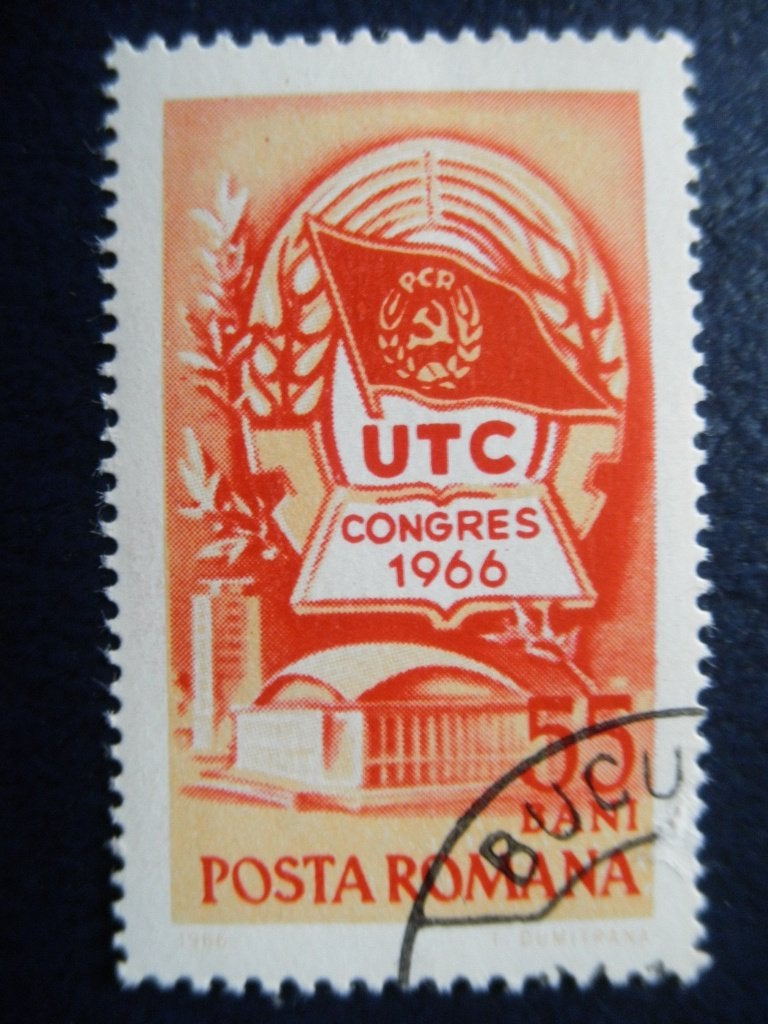 Postzegels Roemenië 1966 jeugdcongres - cat.w. € 0,50., Ophalen of Verzenden, Overige landen, Gestempeld