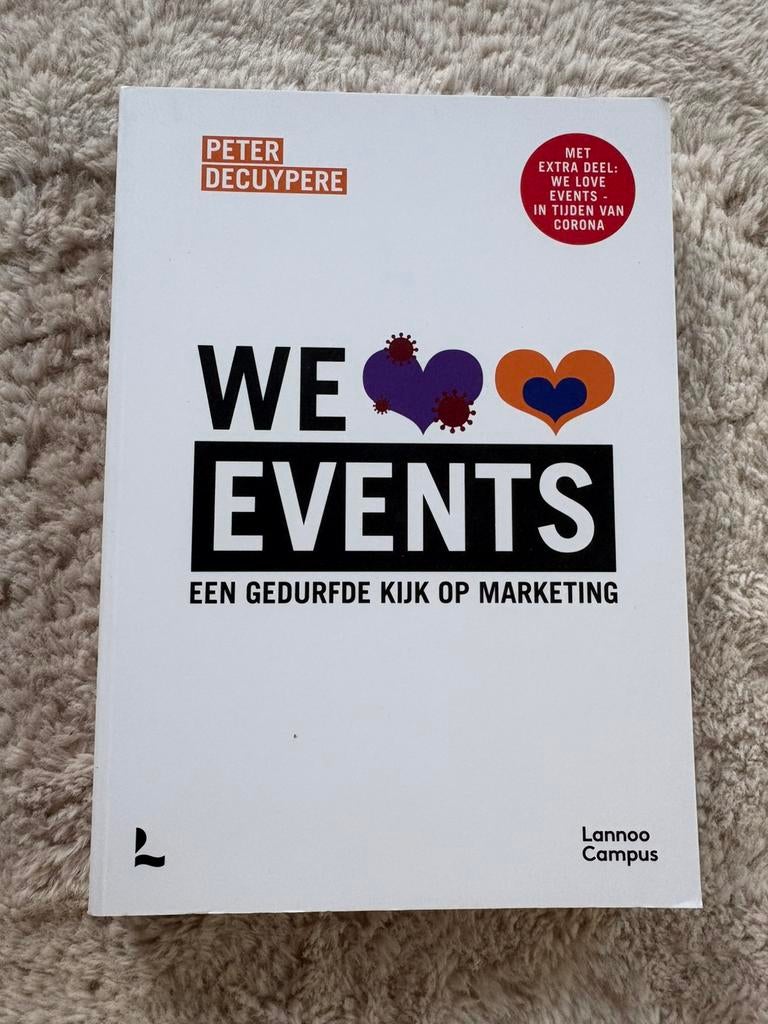 We love events peter decuypere - boek communicatie, Ophalen of Verzenden, Zo goed als nieuw, Economie en Marketing