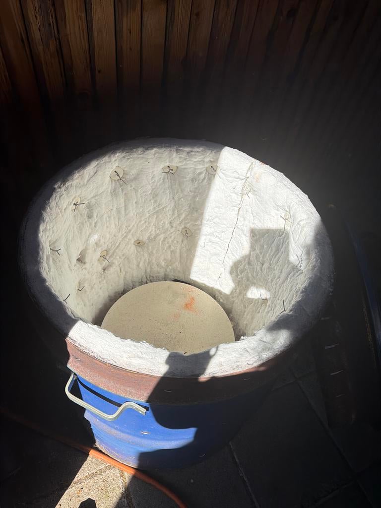 Raku oven met brander en extra lange gasslang, Hobby en Vrije tijd, Pottenbakken, Ophalen, Gebruikt