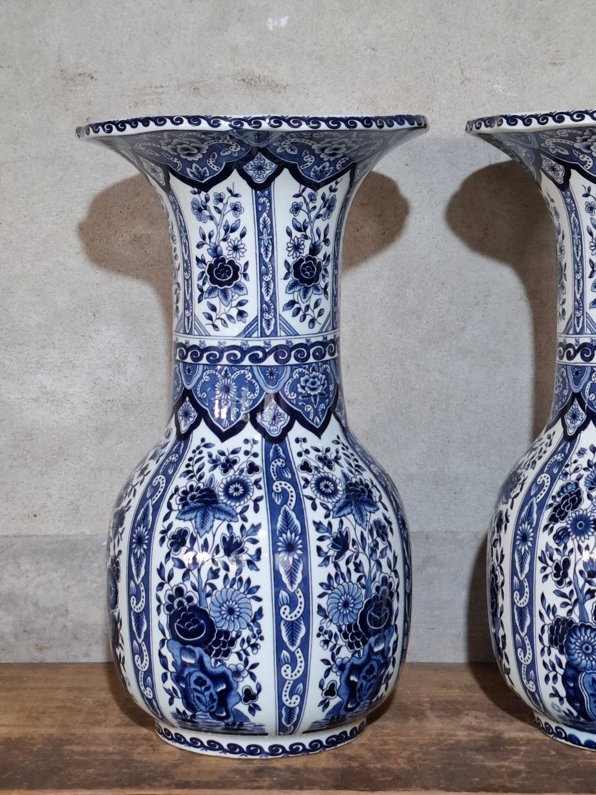 Oude vintage grote Delfts Blauw Boch vaas Royal Sphinx, Antiek en Kunst, Antiek | Vazen, Ophalen of Verzenden