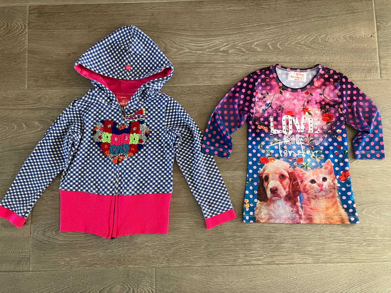 Mim-Pi vestje met capuchon en shirt 122, Ophalen of Verzenden, Gebruikt, Meisje, Trui of Vest