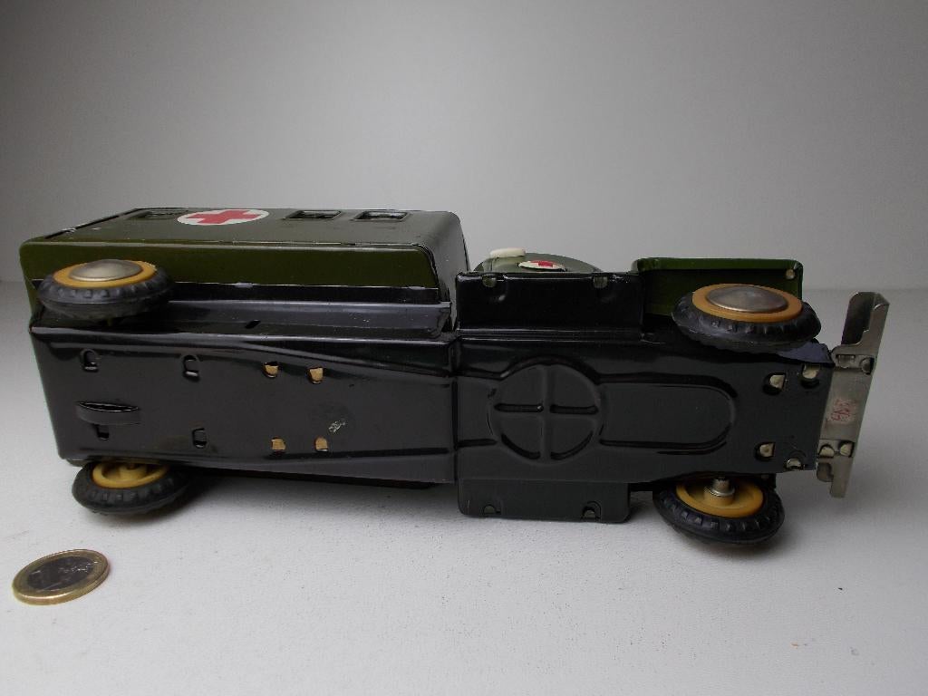 Jaren 60 Grote BLIKKEN MILITAIRE AMBULANCE (32 CM!), Ophalen of Verzenden