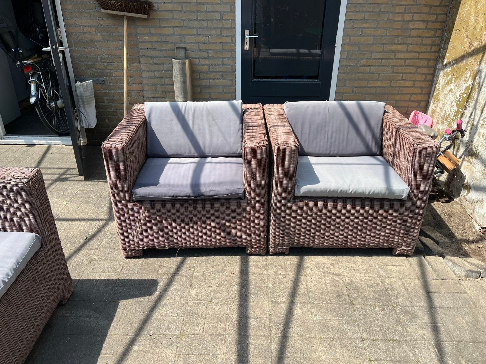 3 tuinstoelen voor 10,-, Tuin en Terras, Tuinsets en Loungesets, Kunststof, Gebruikt, Loungeset, Stoel