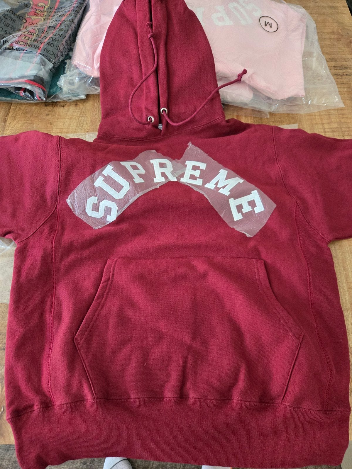 Supreme x Champion hoodie cardinal maat M, Maat 48/50 (M), Nieuw, Ophalen of Verzenden, Rood