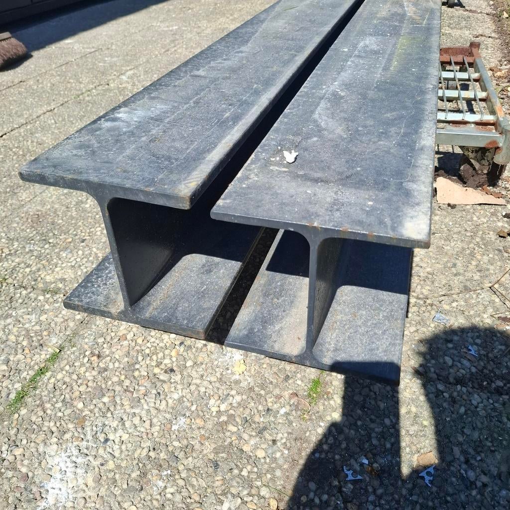 2x H-balk 200x4000mm gecoat, eenvoudig te verbinden, Doe-het-zelf en Verbouw, Metalen, Ophalen, Gebruikt, IJzer