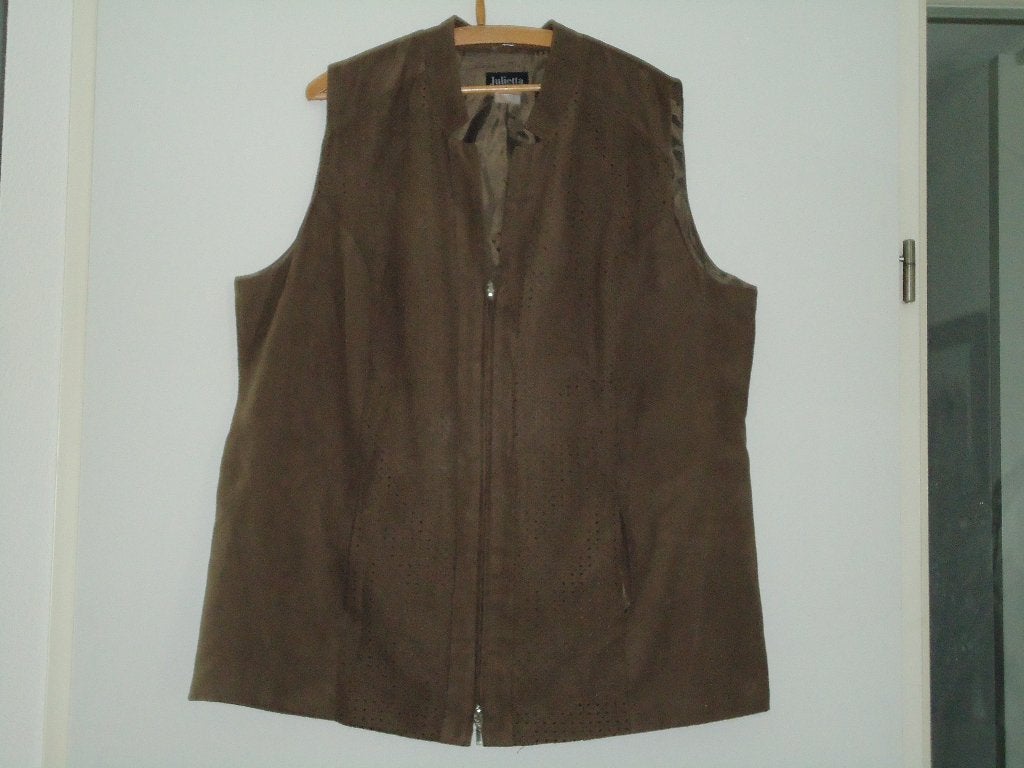 vest bodywarmer mt 50 zonder mouwen, Bruin, Maat 46/48 (XL) of groter, Ophalen of Verzenden, Zo goed als nieuw