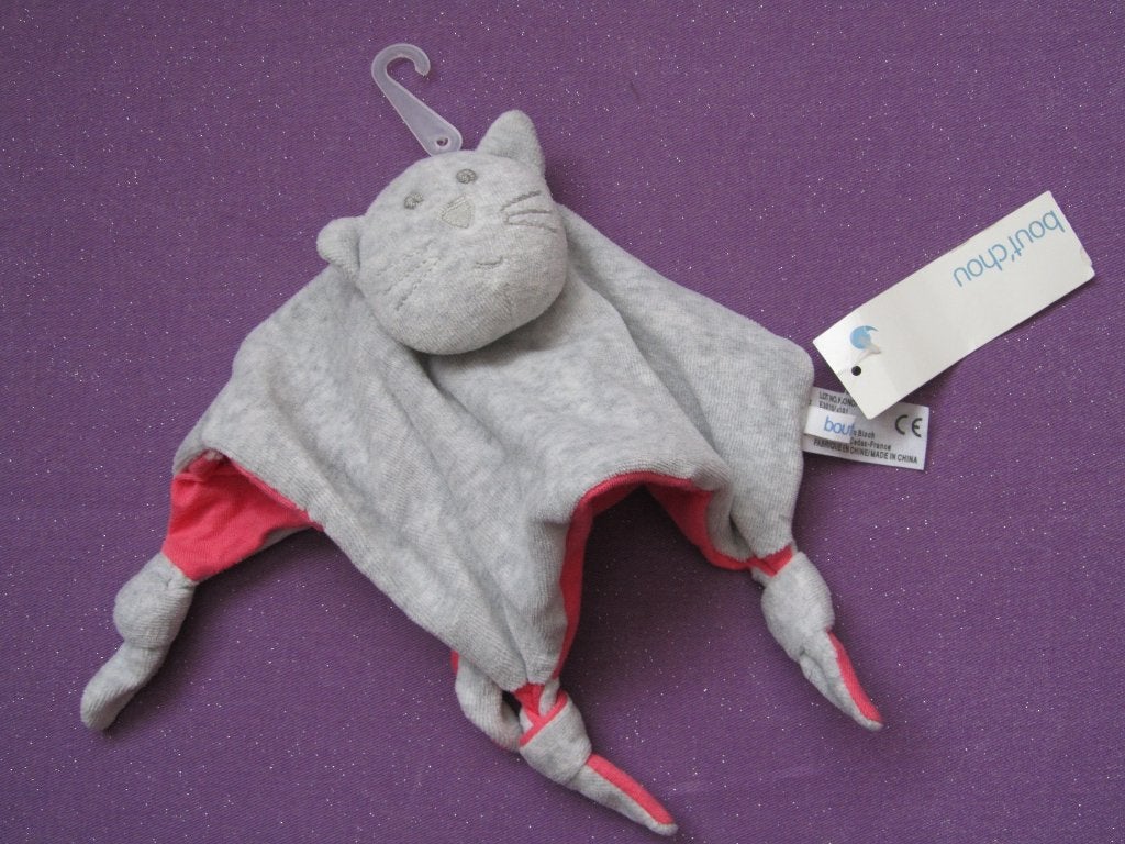 BOUT' CHOU Knuffeldoekje POES **Nieuw met Kaartje**, Grijs, Nieuw, Ophalen of Verzenden, Met label