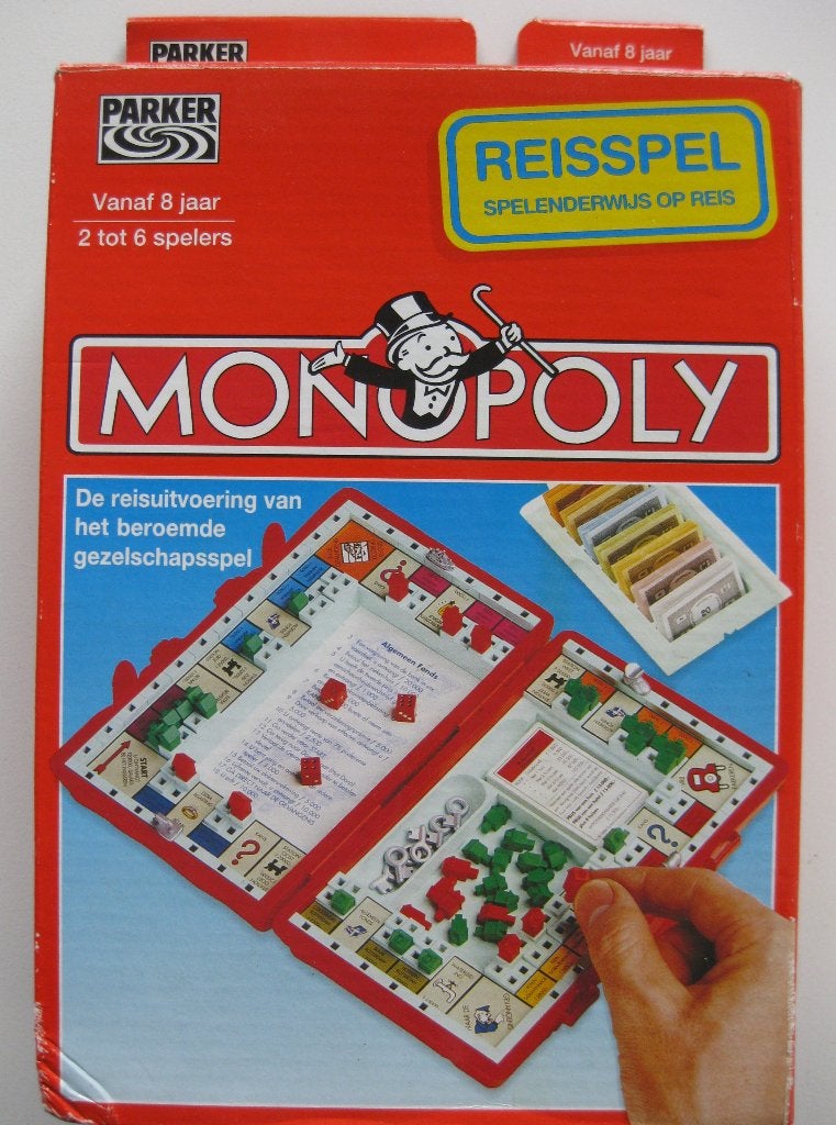 Spel: Monopoly Reisspel - Compacte editie voor onderweg, Parker, Ophalen of Verzenden, Zo goed als nieuw, Een of twee spelers