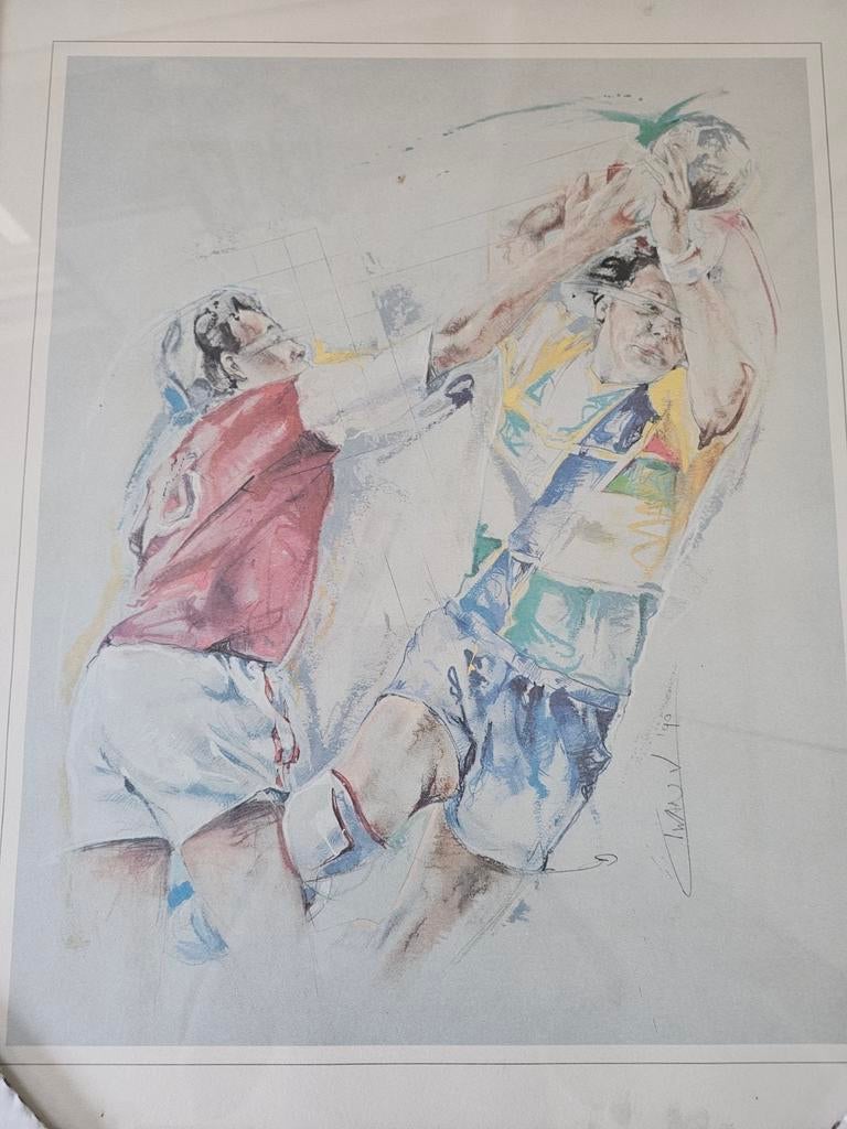 Gesigneerd schilderij van Twan V en ingelijst., Antiek en Kunst, Ophalen of Verzenden