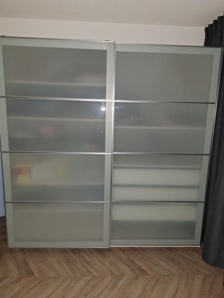 Schuifdeuren en glazen panelen, Huis en Inrichting, Kasten | Kledingkasten, Gebruikt, 200 cm of meer, 200 cm of meer, 50 tot 75 cm