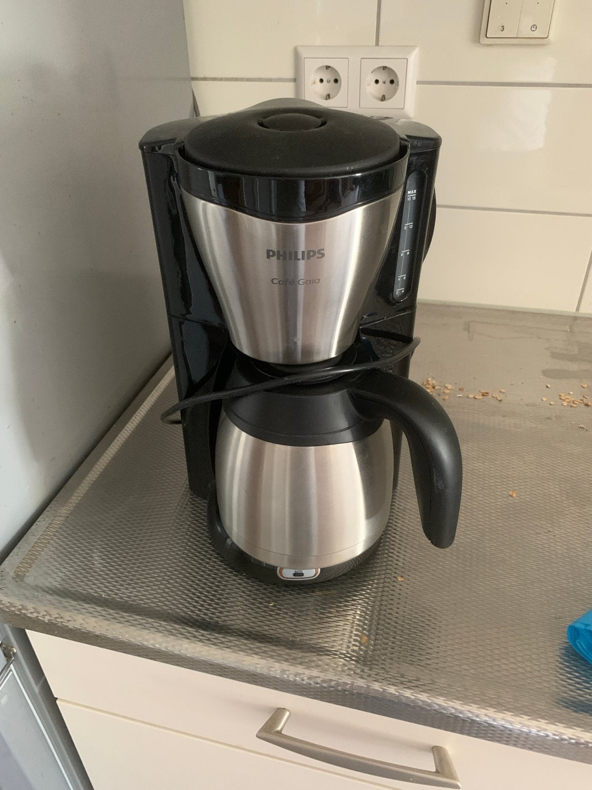Philips Cafe Gaia Koffiezetapparaat met Thermoskan, Ophalen, Afneembaar waterreservoir, Gebruikt, 10 kopjes of meer
