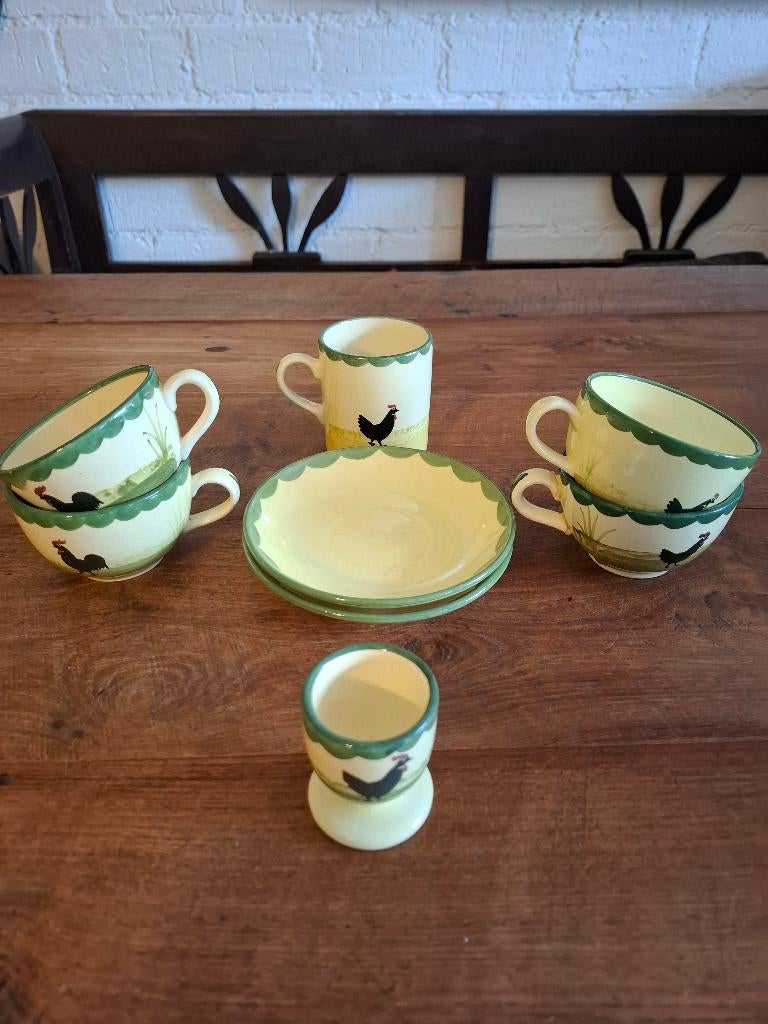 Zeller servies 8 losse delen van het kip en haan servies, Ophalen, Gebruikt, Keramiek, Overige typen