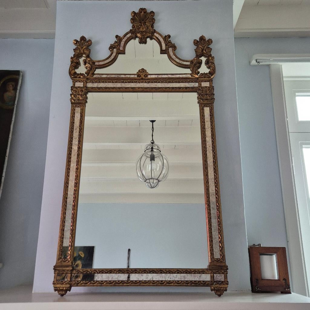 125hx65br Ranke schouwspiegel goudkleurige ornamenten