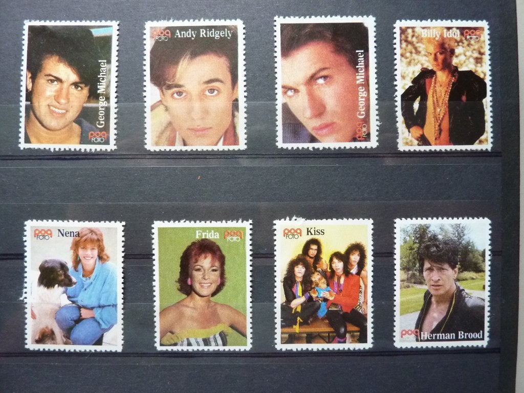 Album met 75 Popfoto sluitzegels, Verzamelen, Ophalen of Verzenden, Zo goed als nieuw, Instrument of Toebehoren