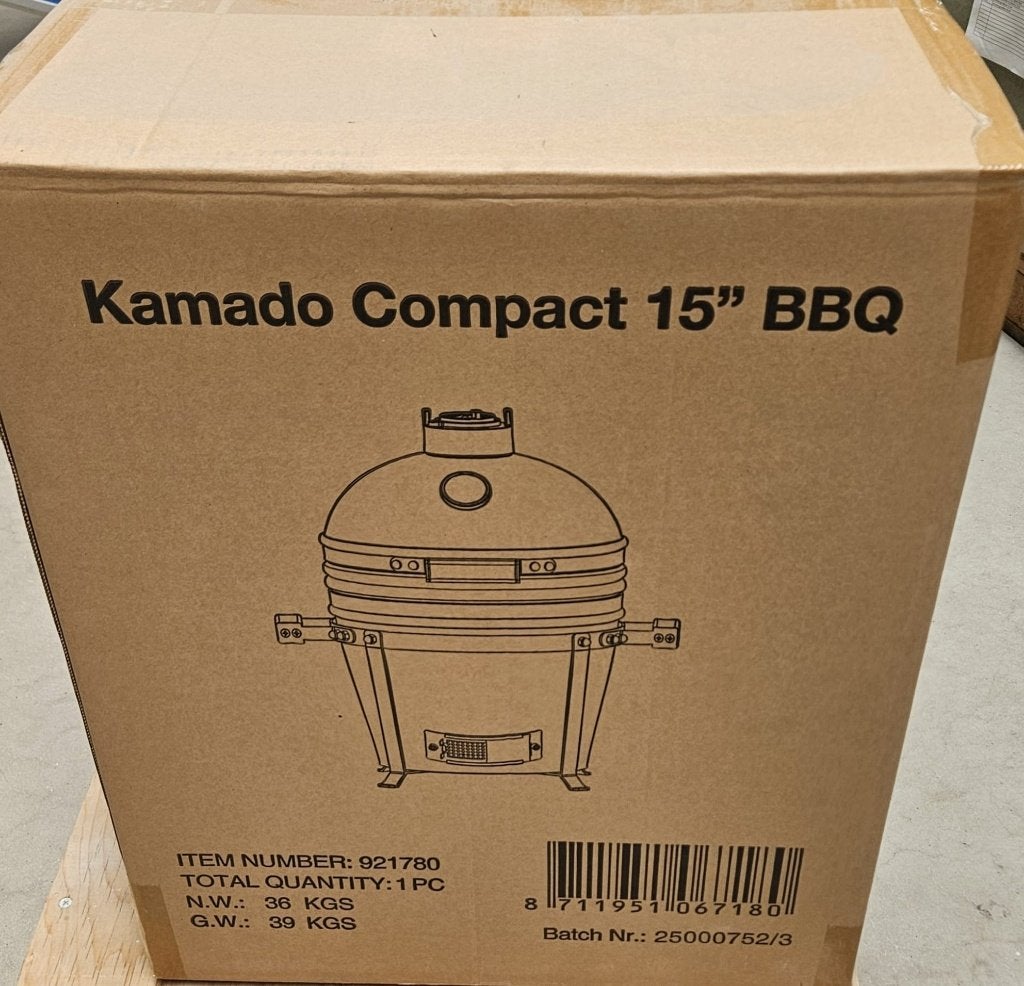 Nieuwe in doos Kamado Compact 15” BBQ, Tuin en Terras, Houtskoolbarbecues, Ophalen, Nieuw, BBQ