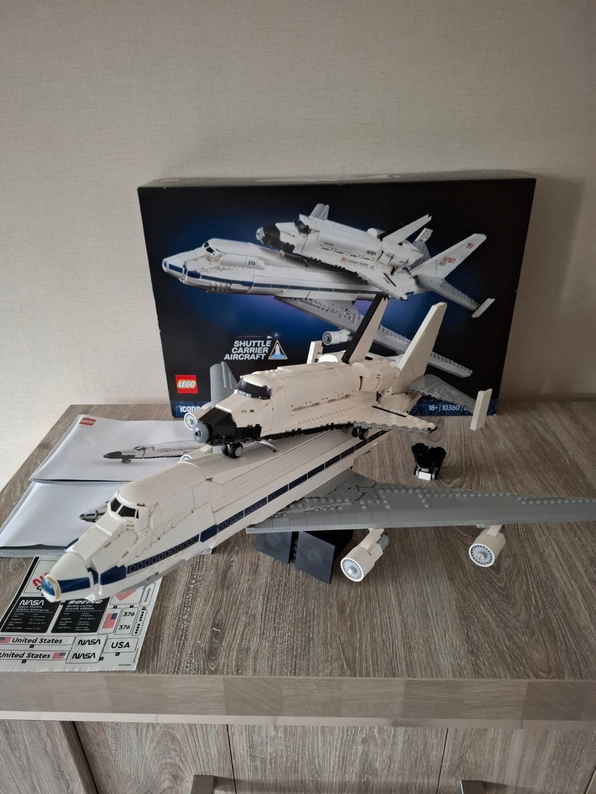 LEGO NASA Space Shuttle Discovery en Boeing 747 (MOC), Ophalen of Verzenden, Zo goed als nieuw, Overige merken